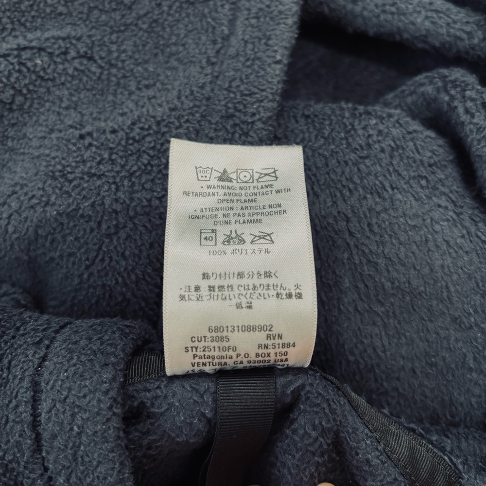Patagonia Women XS dark navy full zip Long Sleeve hooded cozy soft fleece Jacket - Picture 10 of 16